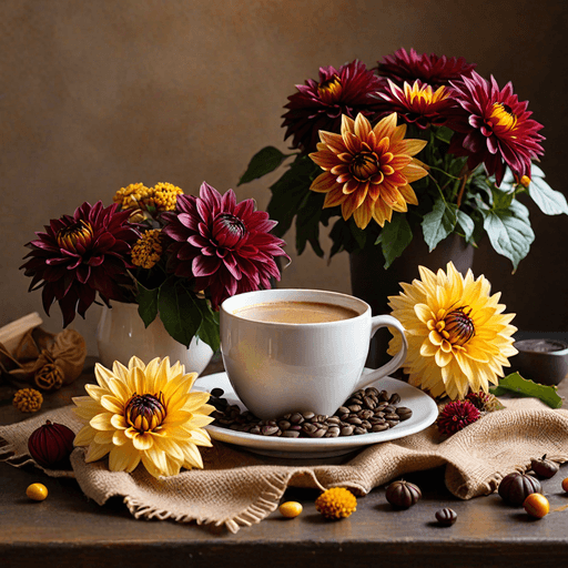 Moody Autumn Coffee Scene