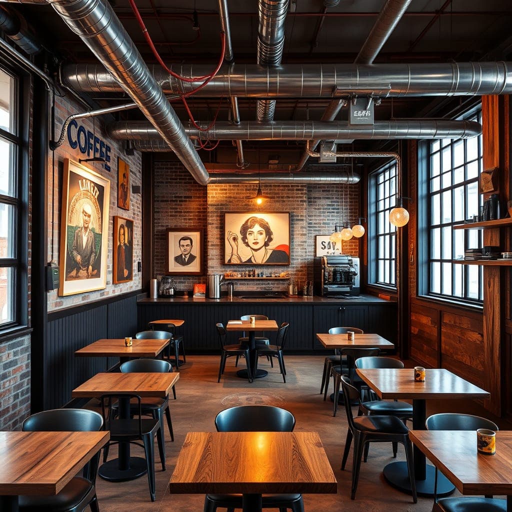 Urban Loft Coffee Shop Interior