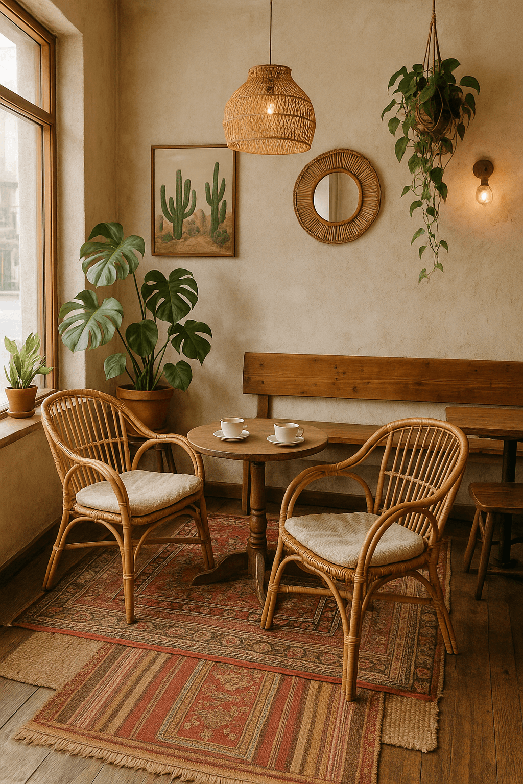Boho Cozy Coffee Shop Interior