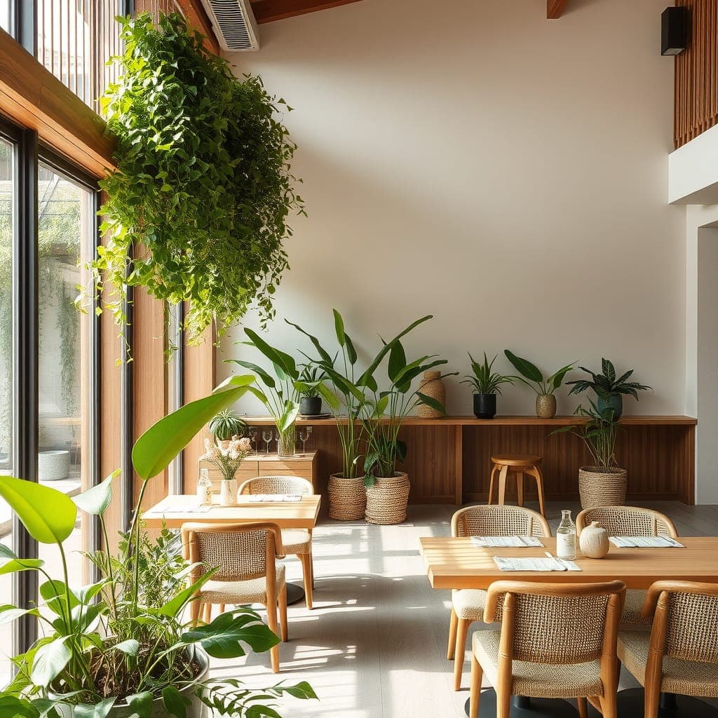 Japandi Style Coffee Shop Interior