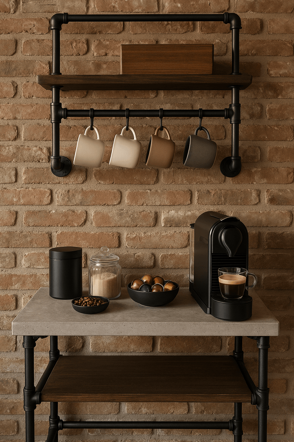 Industrial Chic Coffee Bar